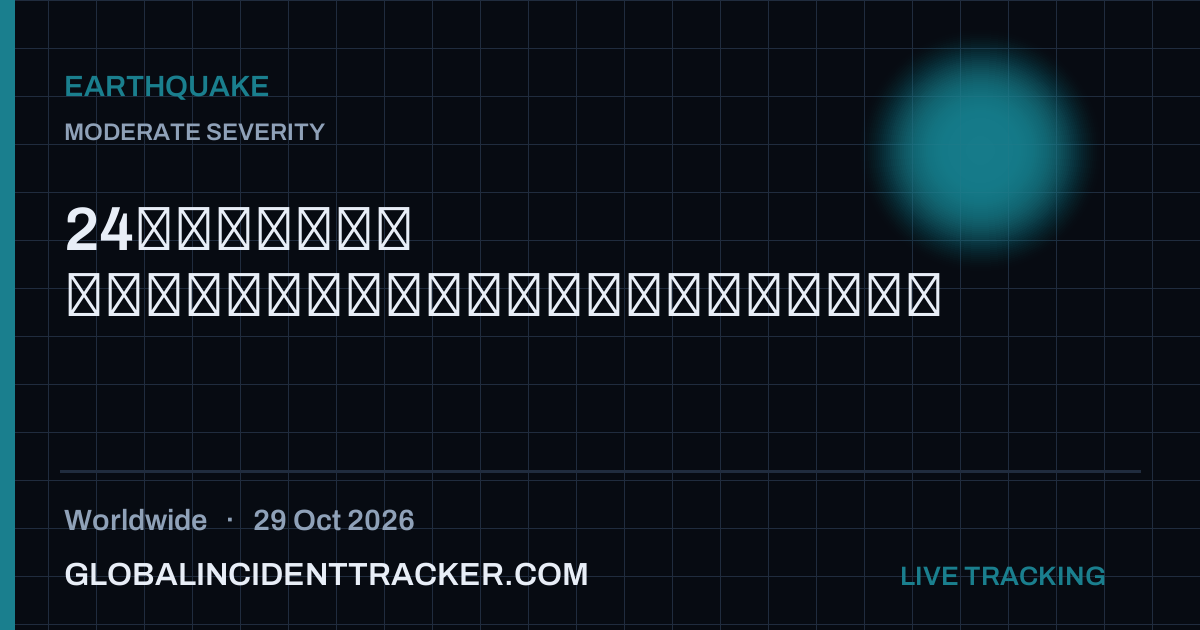 Earthquake incident in worldwide on 29 October 2026 — Global Incident Tracker report card