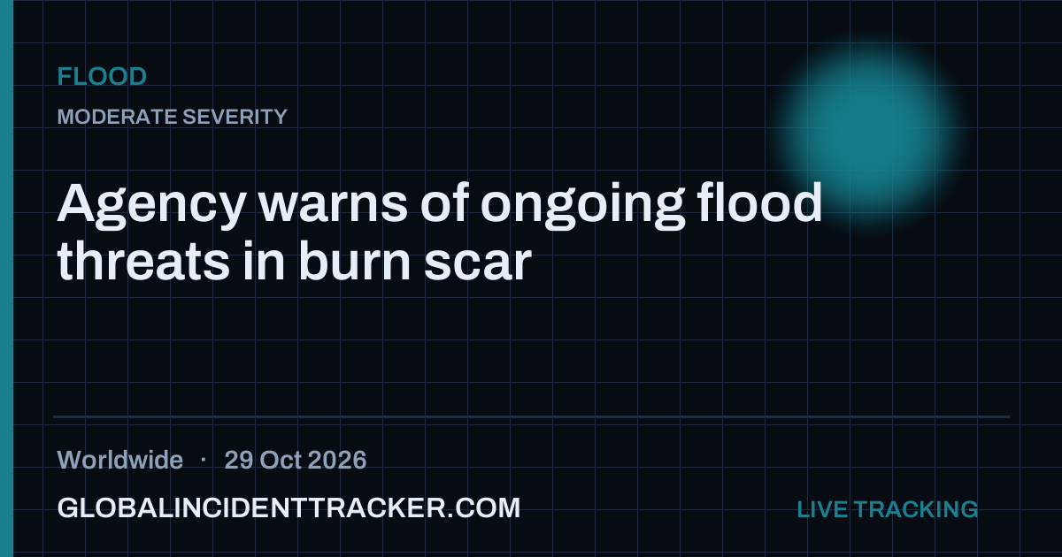 Flood incident in worldwide on 29 October 2026 — Global Incident Tracker report card