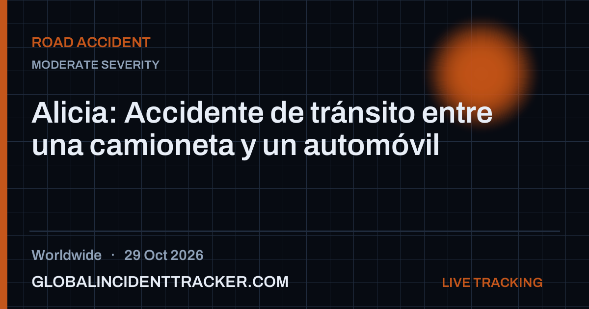 Road Accident incident in worldwide on 29 October 2026 — Global Incident Tracker report card