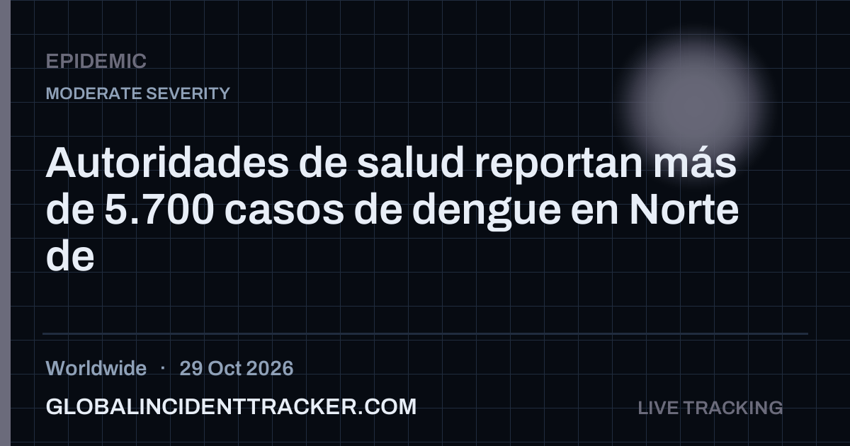 Epidemic incident in worldwide on 29 October 2026 — Global Incident Tracker report card