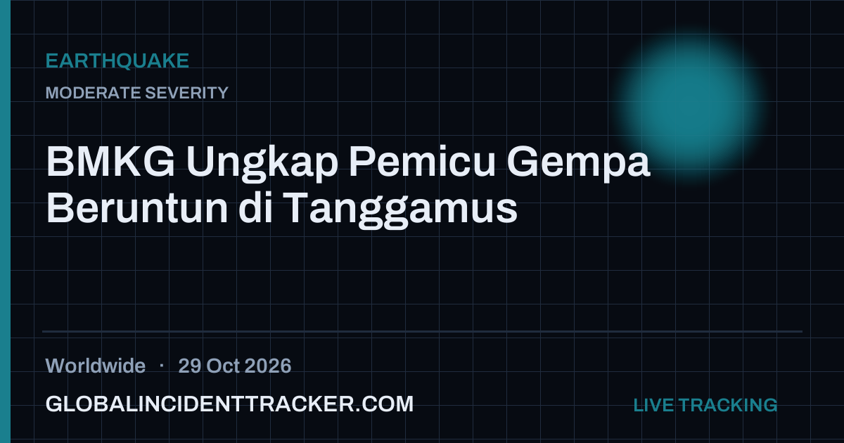 Earthquake incident in worldwide on 29 October 2026 — Global Incident Tracker report card