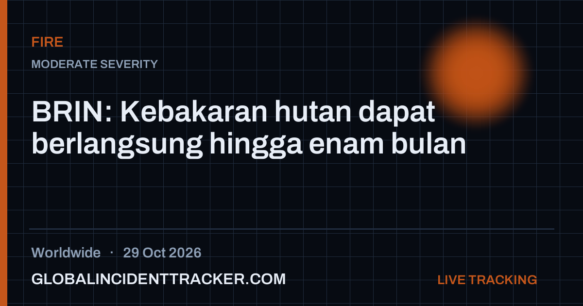 Fire incident in worldwide on 29 October 2026 — Global Incident Tracker report card