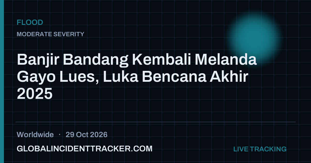 Flood incident in worldwide on 29 October 2026 — Global Incident Tracker report card