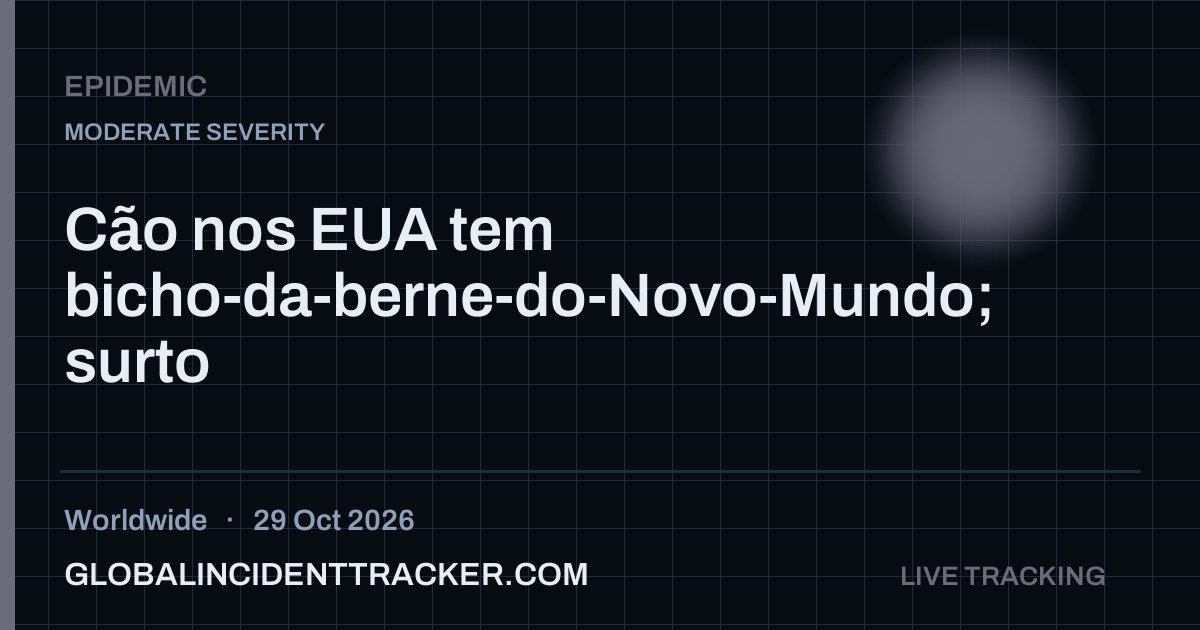 Epidemic incident in worldwide on 29 October 2026 — Global Incident Tracker report card