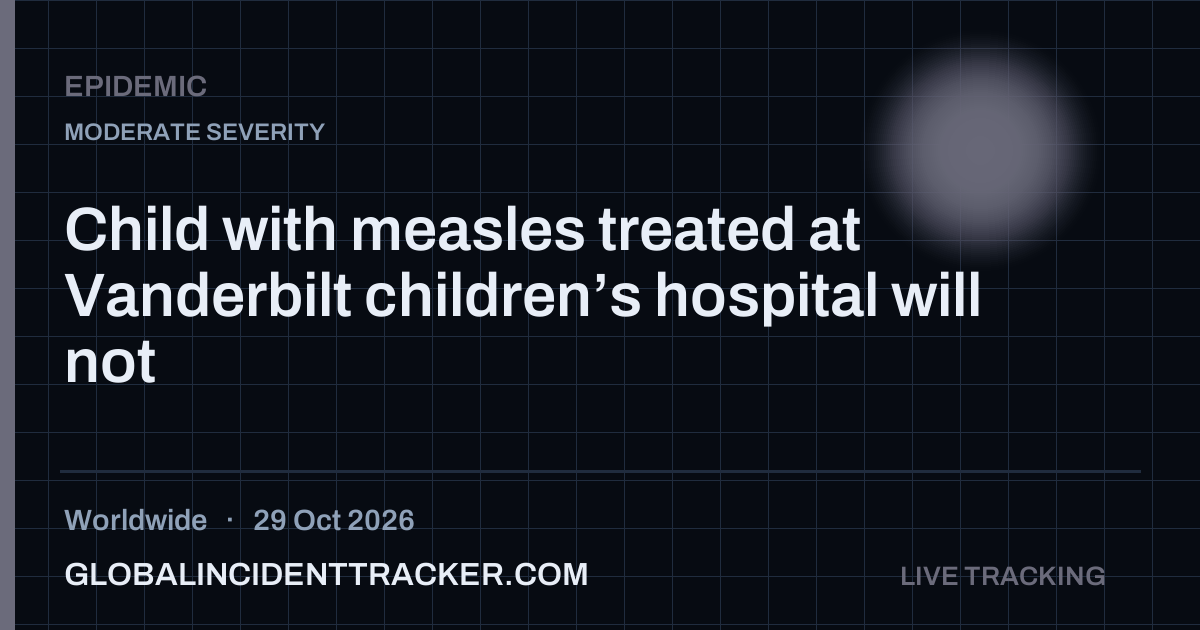 Epidemic incident in worldwide on 29 October 2026 — Global Incident Tracker report card