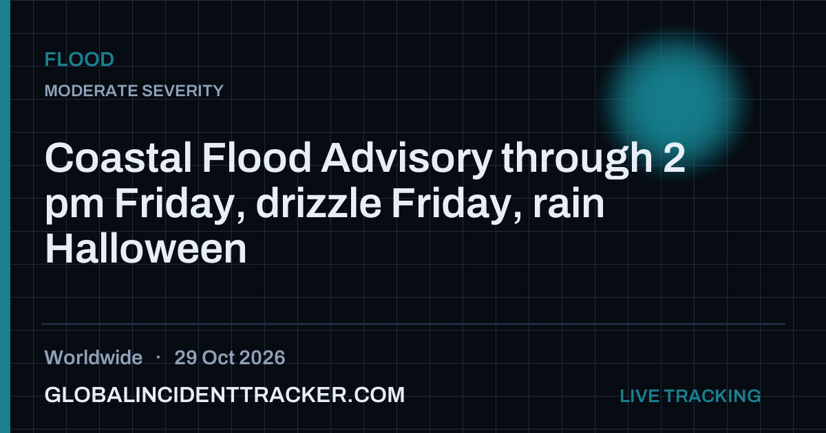 Flood incident in worldwide on 29 October 2026 — Global Incident Tracker report card