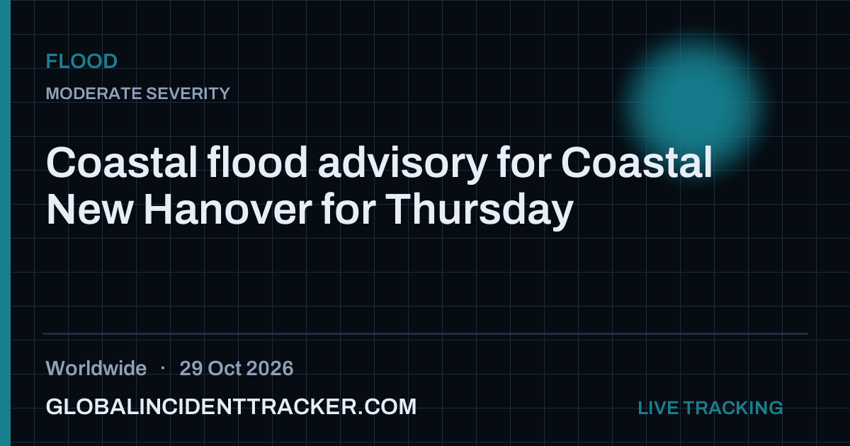 Flood incident in worldwide on 29 October 2026 — Global Incident Tracker report card