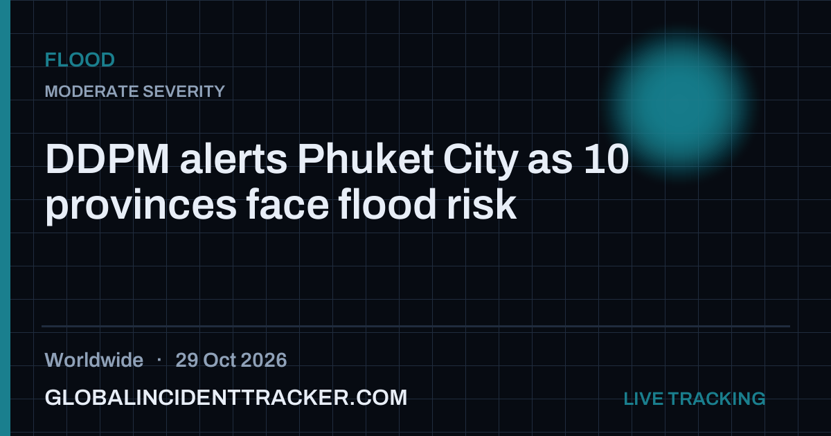 Flood incident in worldwide on 29 October 2026 — Global Incident Tracker report card