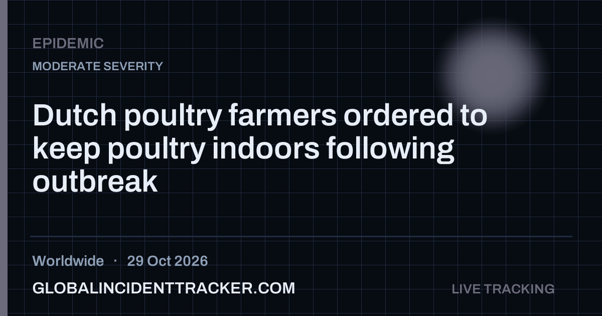 Epidemic incident in worldwide on 29 October 2026 — Global Incident Tracker report card