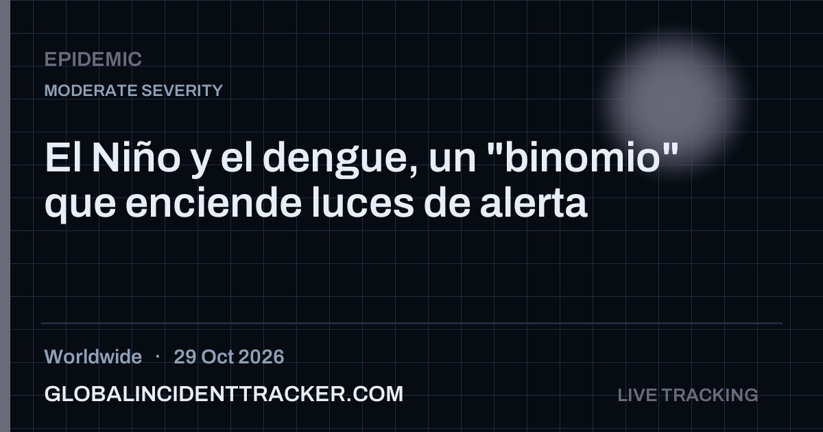 Epidemic incident in worldwide on 29 October 2026 — Global Incident Tracker report card