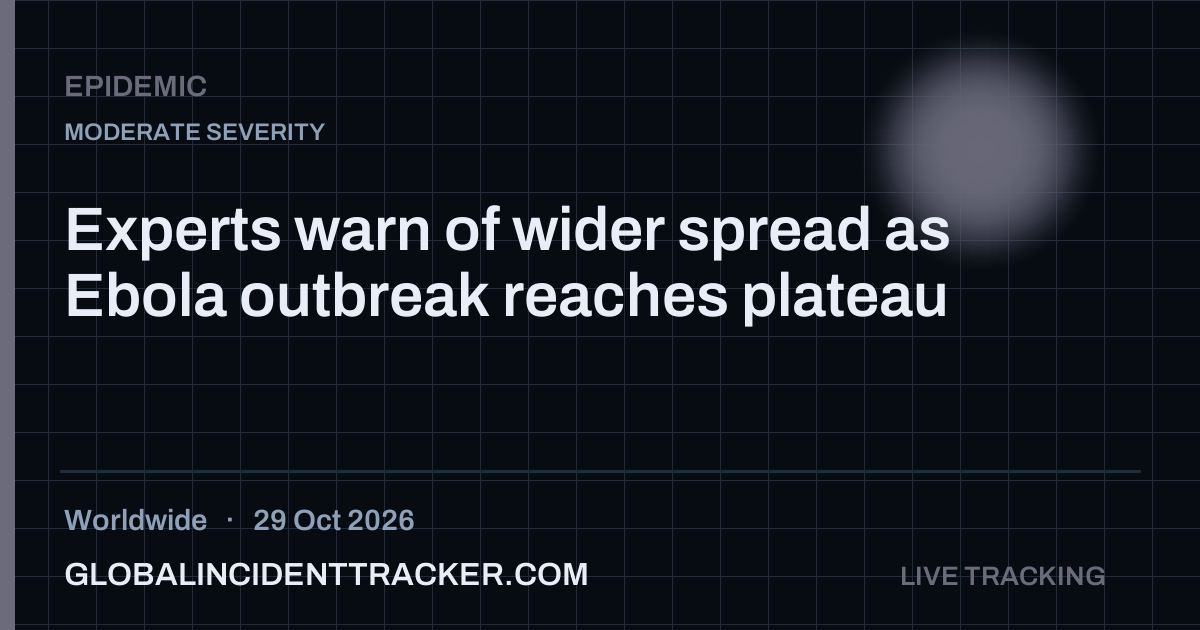 Epidemic incident in worldwide on 29 October 2026 — Global Incident Tracker report card