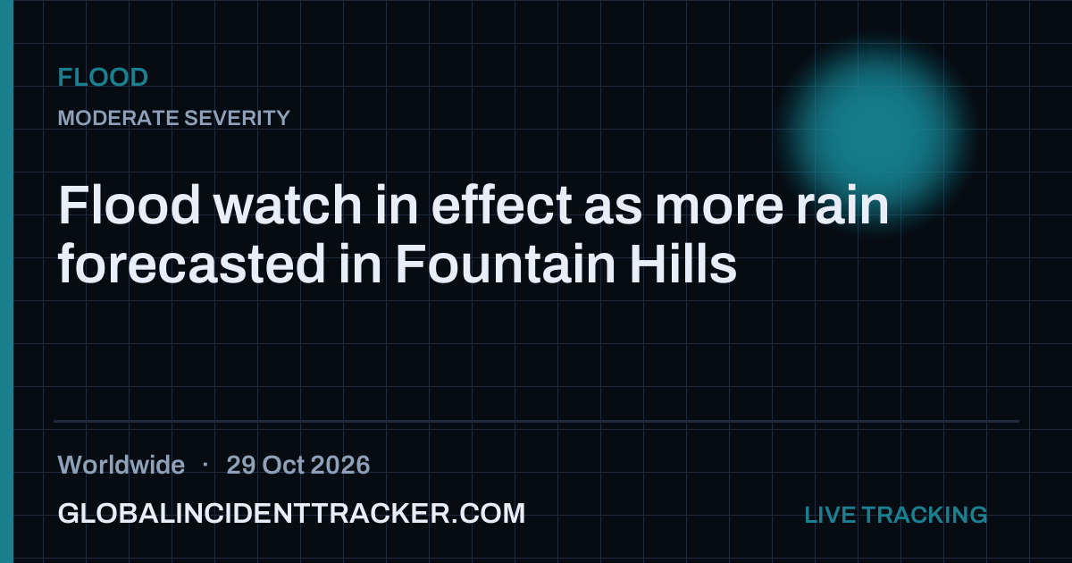 Flood incident in worldwide on 29 October 2026 — Global Incident Tracker report card