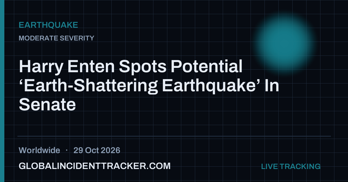 Earthquake incident in worldwide on 29 October 2026 — Global Incident Tracker report card
