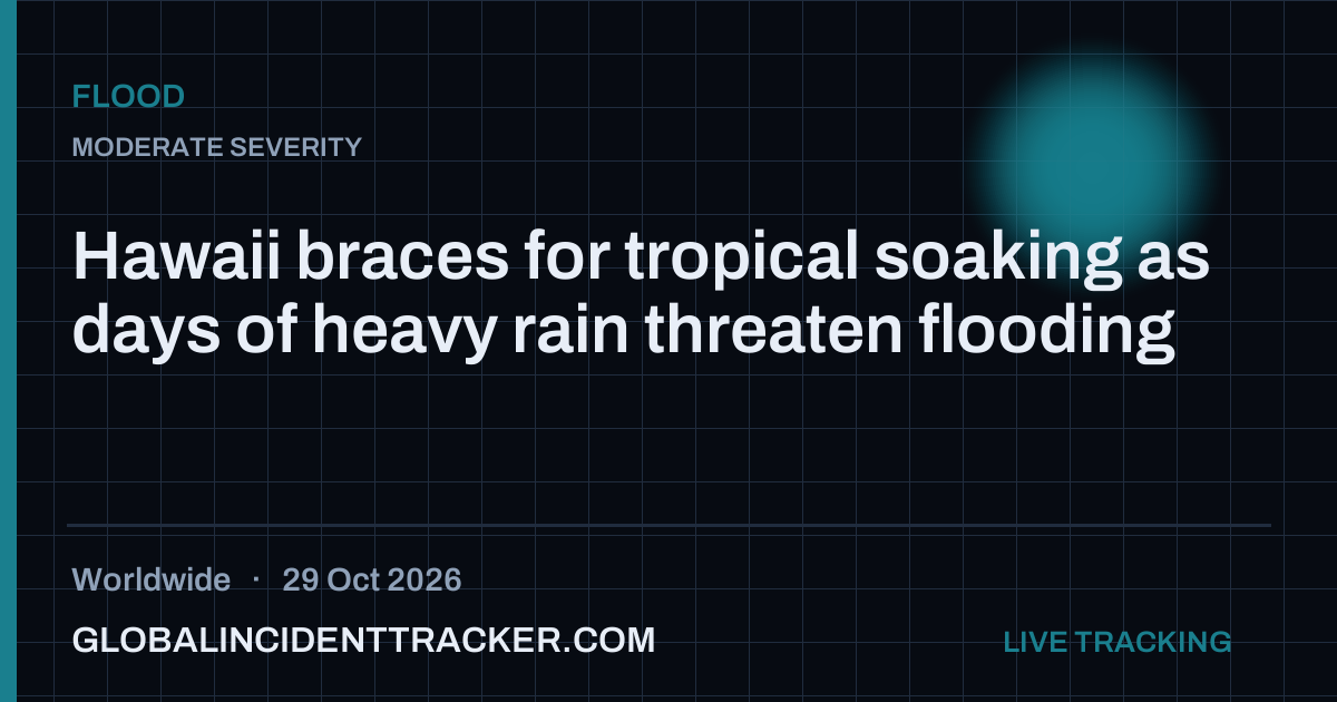 Flood incident in worldwide on 29 October 2026 — Global Incident Tracker report card