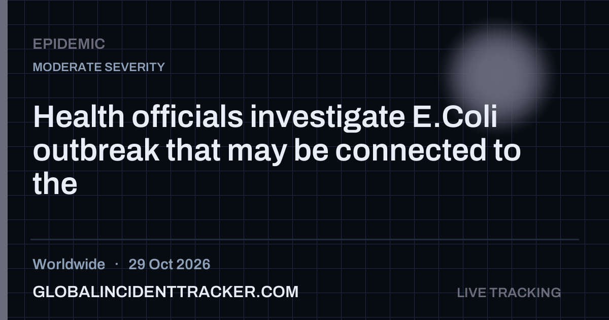 Epidemic incident in worldwide on 29 October 2026 — Global Incident Tracker report card
