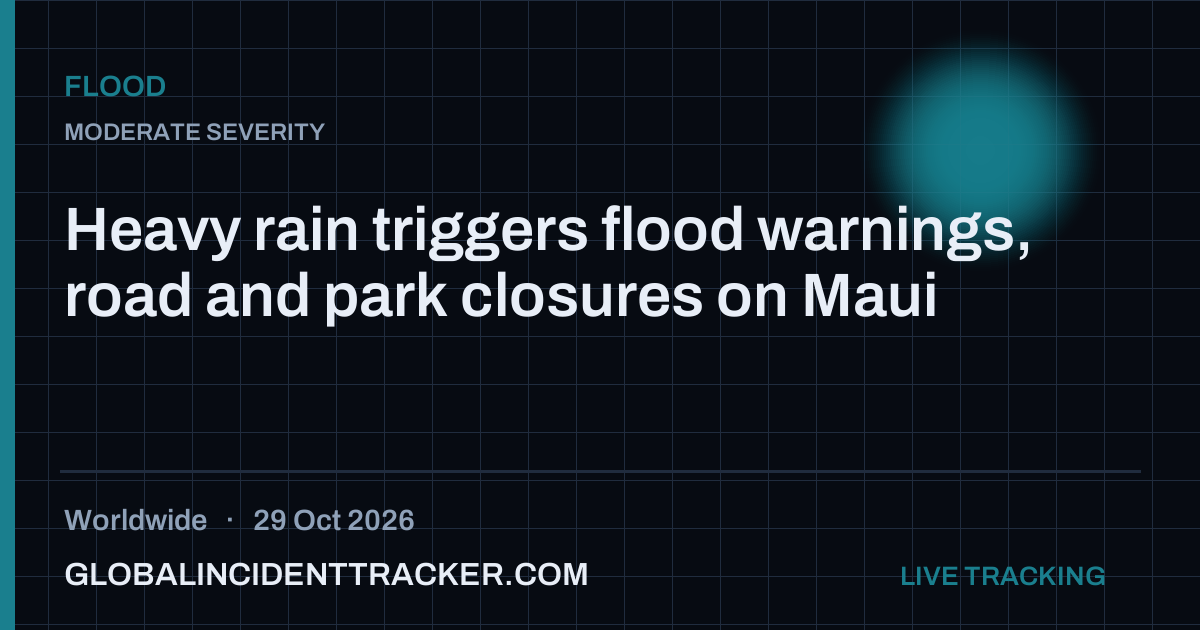 Flood incident in worldwide on 29 October 2026 — Global Incident Tracker report card