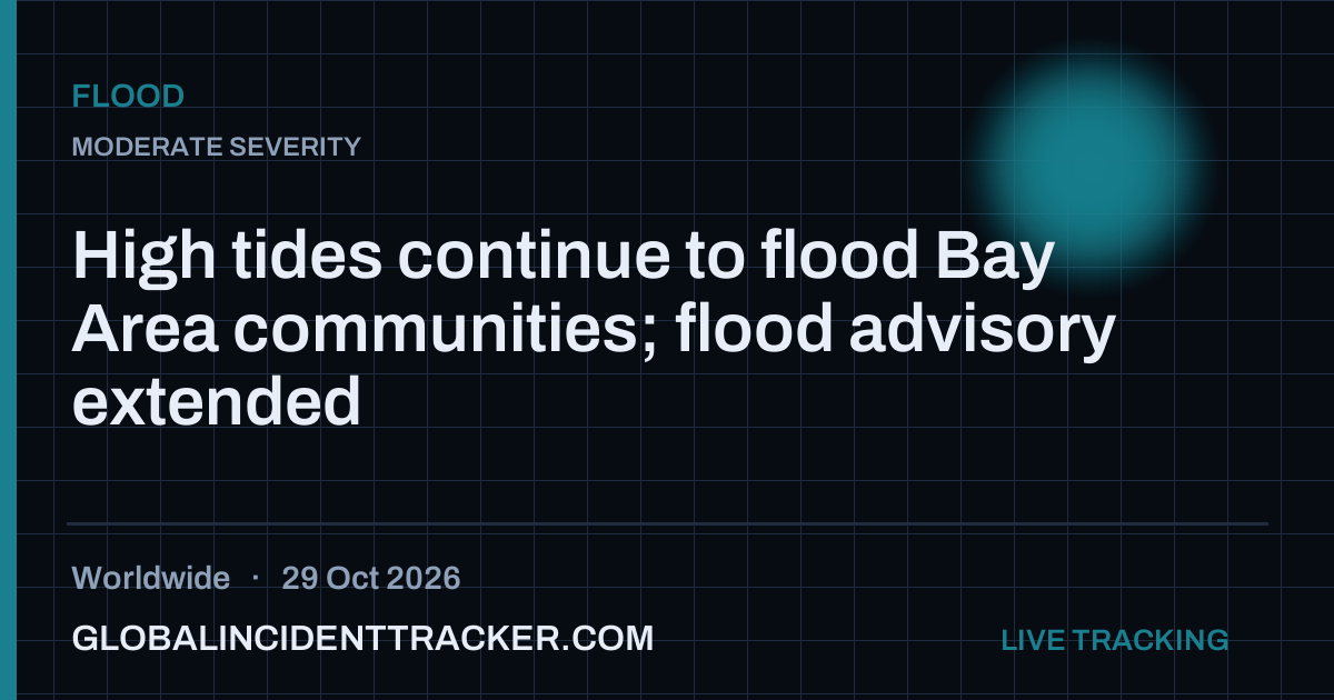 Flood incident in worldwide on 29 October 2026 — Global Incident Tracker report card