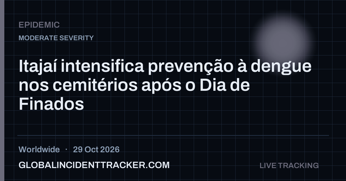 Epidemic incident in worldwide on 29 October 2026 — Global Incident Tracker report card