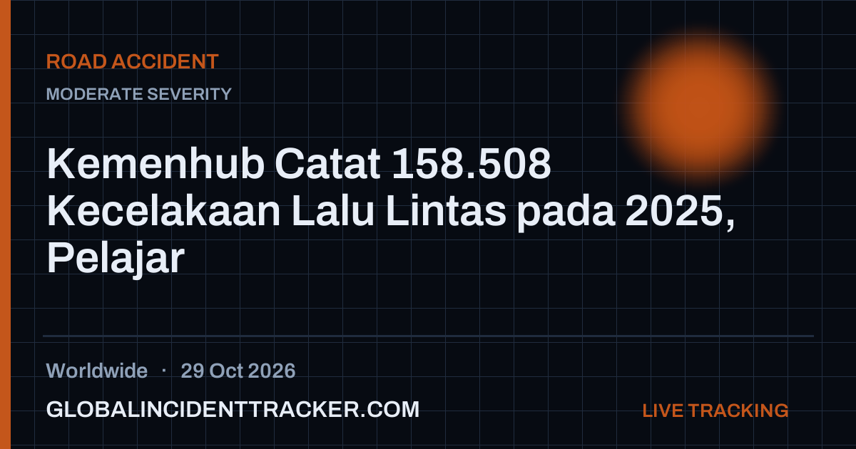 Road Accident incident in worldwide on 29 October 2026 — Global Incident Tracker report card