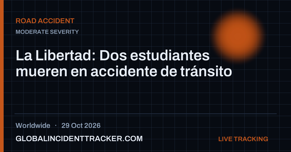 Road Accident incident in worldwide on 29 October 2026 — Global Incident Tracker report card