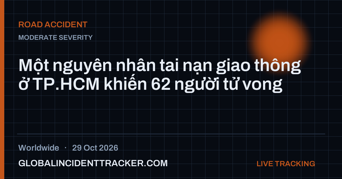 Road Accident incident in worldwide on 29 October 2026 — Global Incident Tracker report card