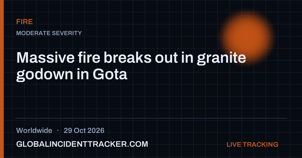 Fire incident in worldwide on 29 October 2026 — Global Incident Tracker report card