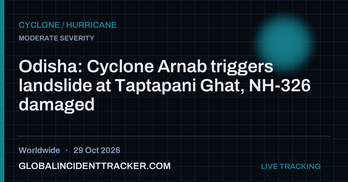 Cyclone / Hurricane incident in worldwide on 29 October 2026 — Global Incident Tracker report card