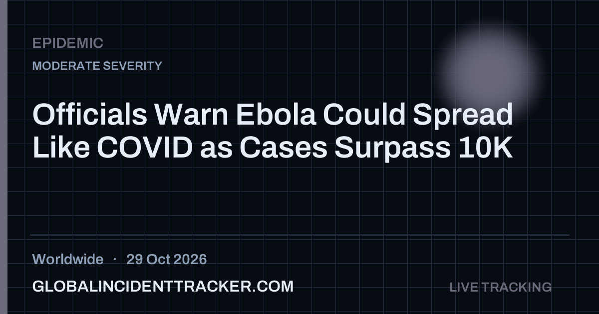 Epidemic incident in worldwide on 29 October 2026 — Global Incident Tracker report card