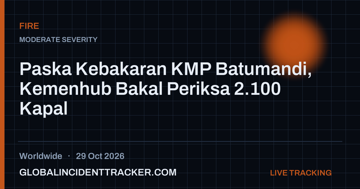 Fire incident in worldwide on 29 October 2026 — Global Incident Tracker report card