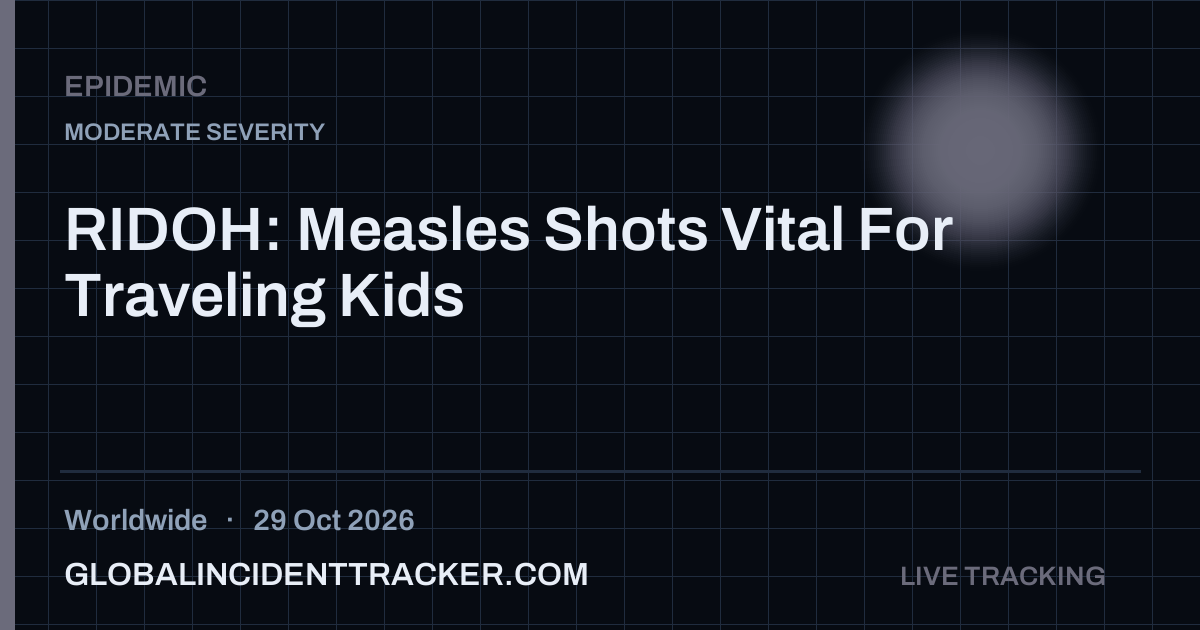 Epidemic incident in worldwide on 29 October 2026 — Global Incident Tracker report card