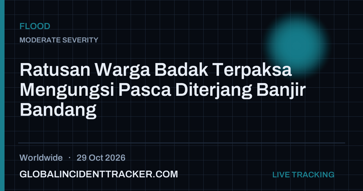Flood incident in worldwide on 29 October 2026 — Global Incident Tracker report card