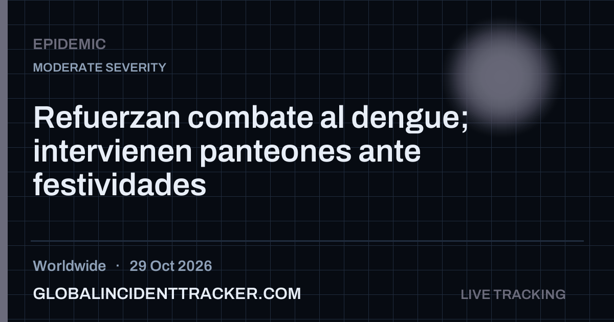 Epidemic incident in worldwide on 29 October 2026 — Global Incident Tracker report card