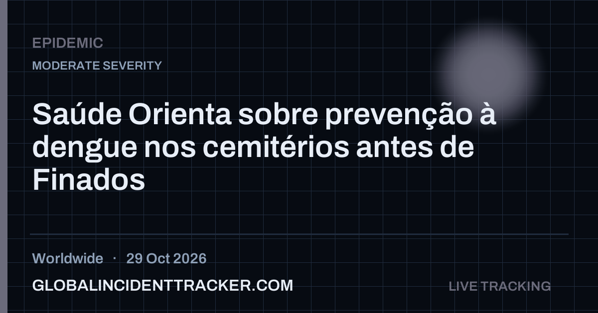 Epidemic incident in worldwide on 29 October 2026 — Global Incident Tracker report card