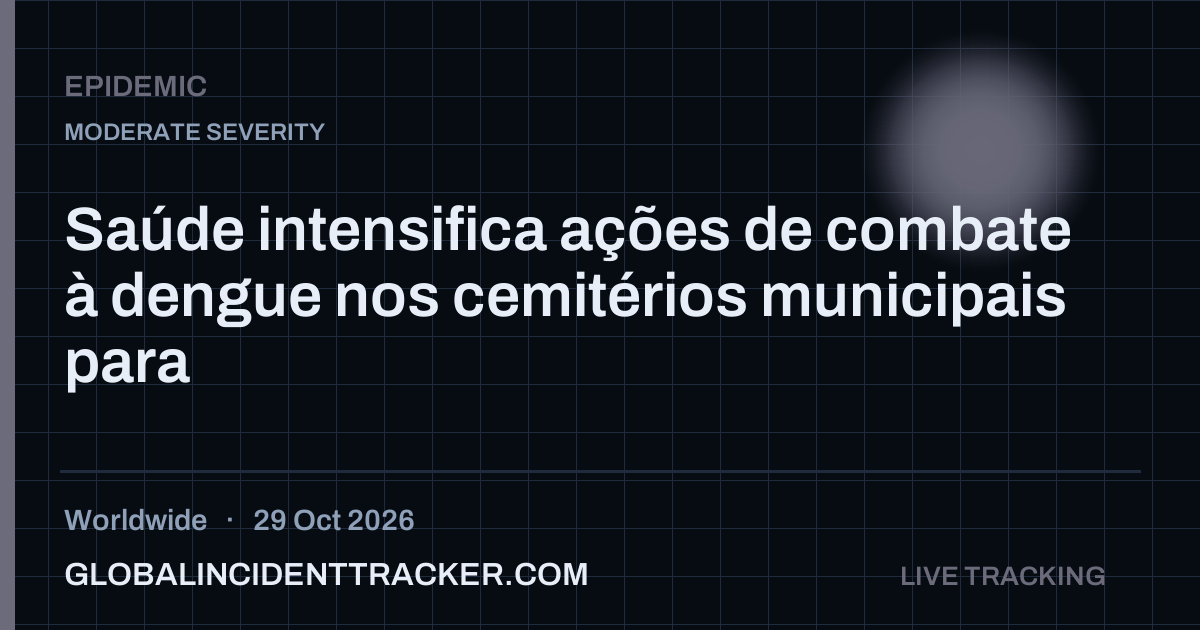 Epidemic incident in worldwide on 29 October 2026 — Global Incident Tracker report card