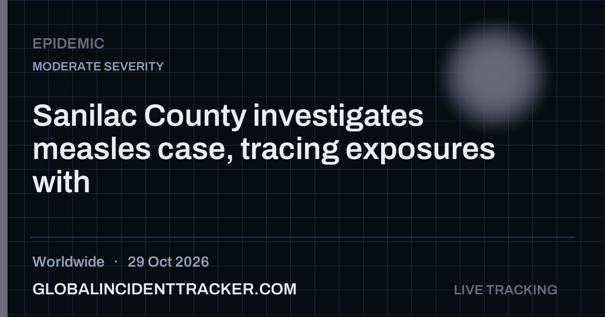 Epidemic incident in worldwide on 29 October 2026 — Global Incident Tracker report card