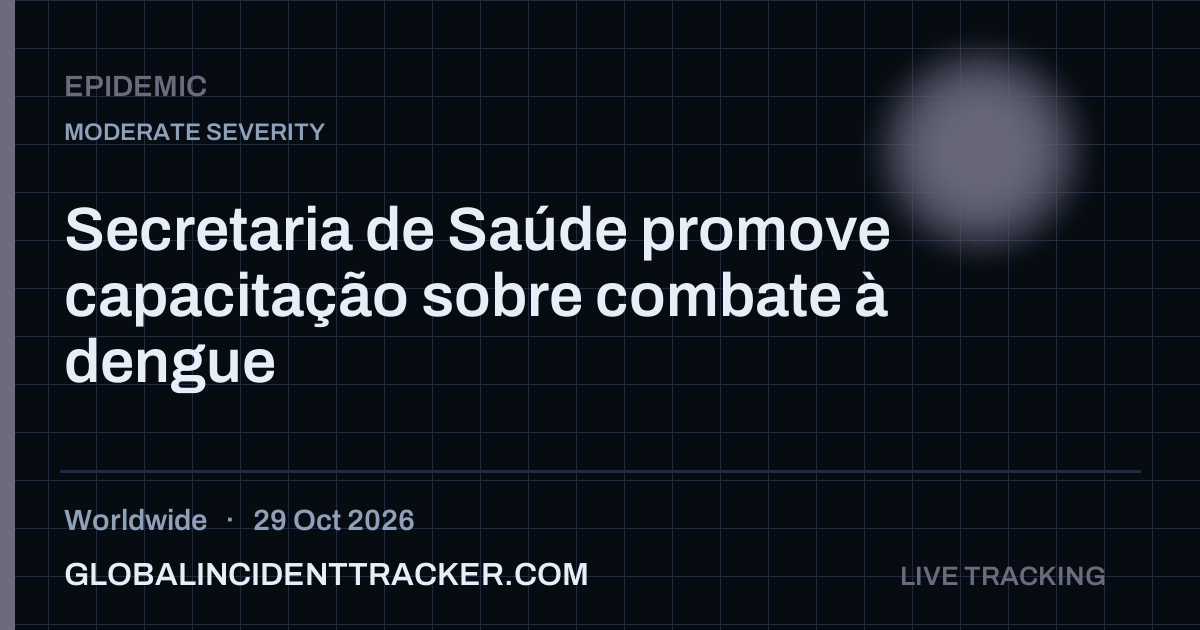 Epidemic incident in worldwide on 29 October 2026 — Global Incident Tracker report card