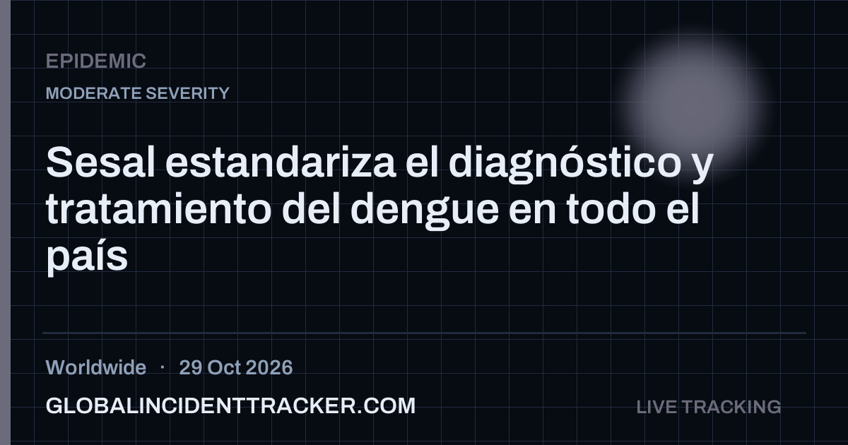 Epidemic incident in worldwide on 29 October 2026 — Global Incident Tracker report card