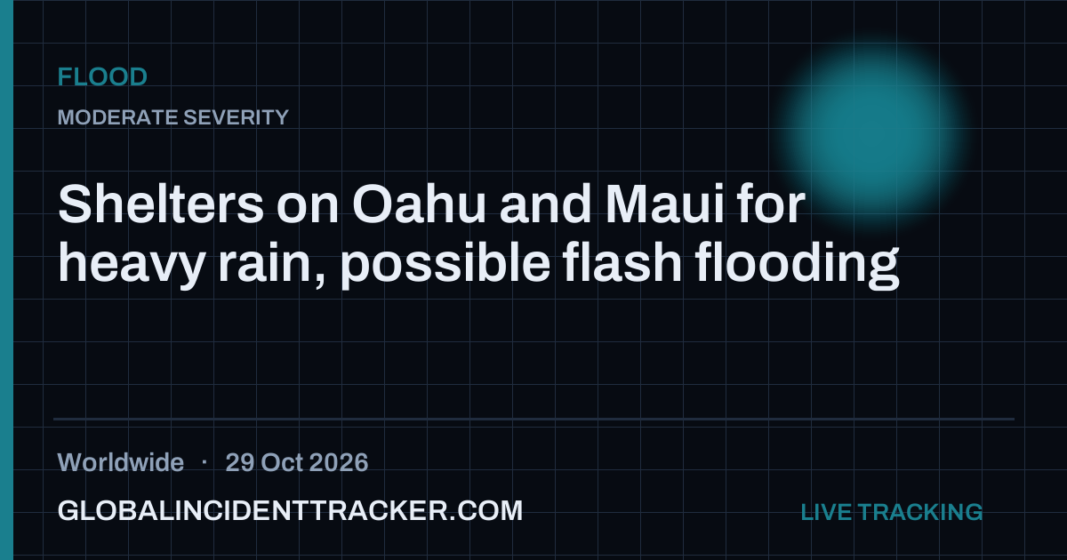 Flood incident in worldwide on 29 October 2026 — Global Incident Tracker report card