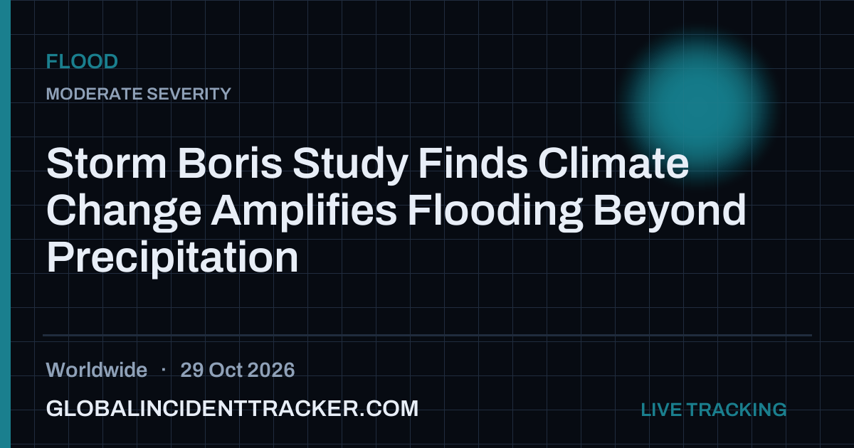 Flood incident in worldwide on 29 October 2026 — Global Incident Tracker report card