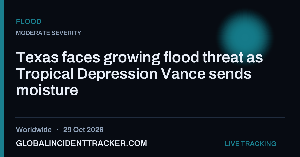 Flood incident in worldwide on 29 October 2026 — Global Incident Tracker report card