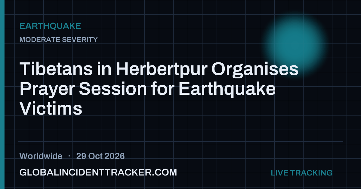 Earthquake incident in worldwide on 29 October 2026 — Global Incident Tracker report card