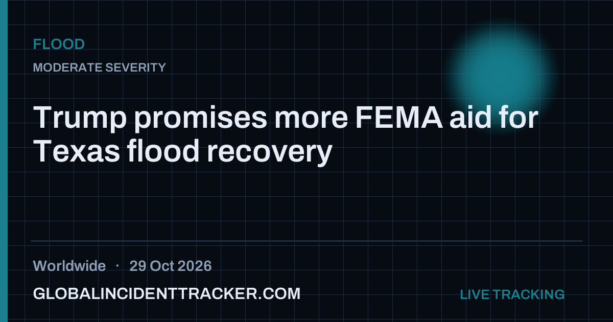 Flood incident in worldwide on 29 October 2026 — Global Incident Tracker report card