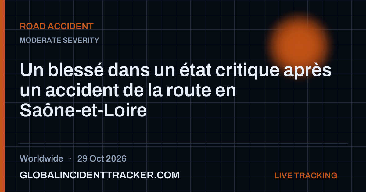 Road Accident incident in worldwide on 29 October 2026 — Global Incident Tracker report card