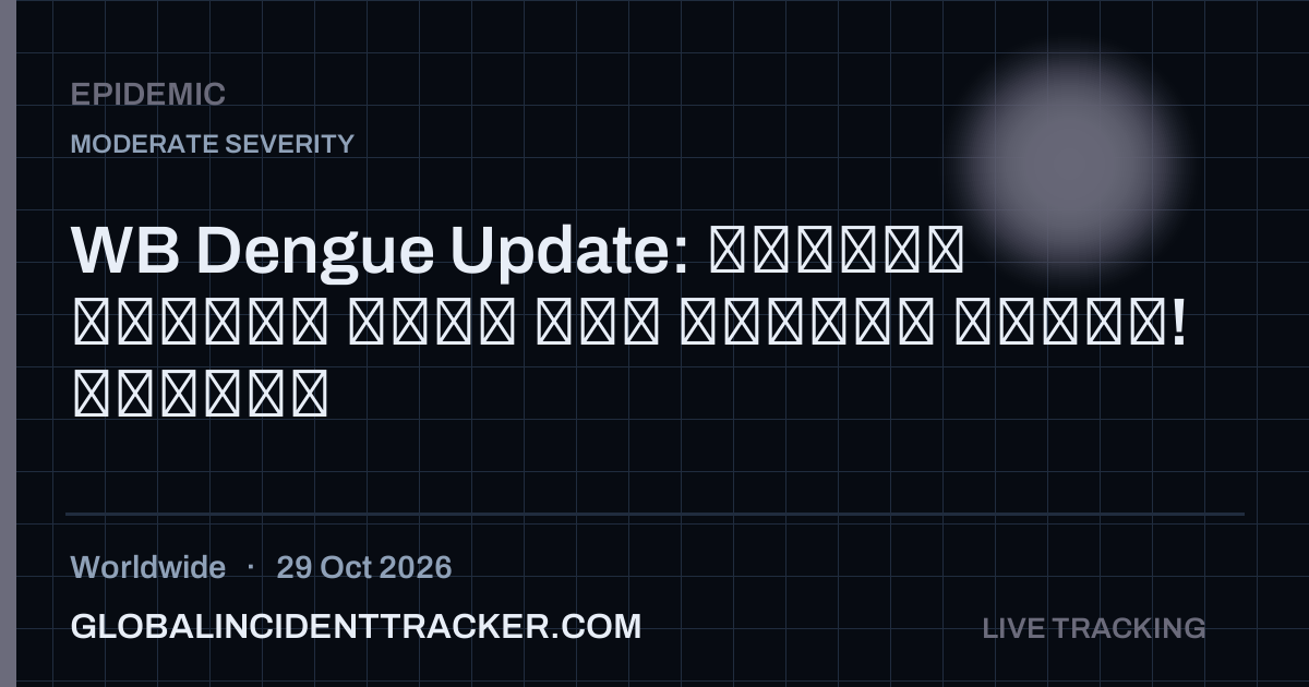 Epidemic incident in worldwide on 29 October 2026 — Global Incident Tracker report card