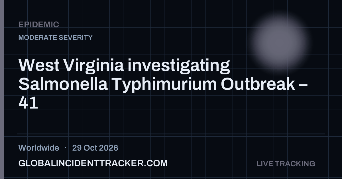 Epidemic incident in worldwide on 29 October 2026 — Global Incident Tracker report card
