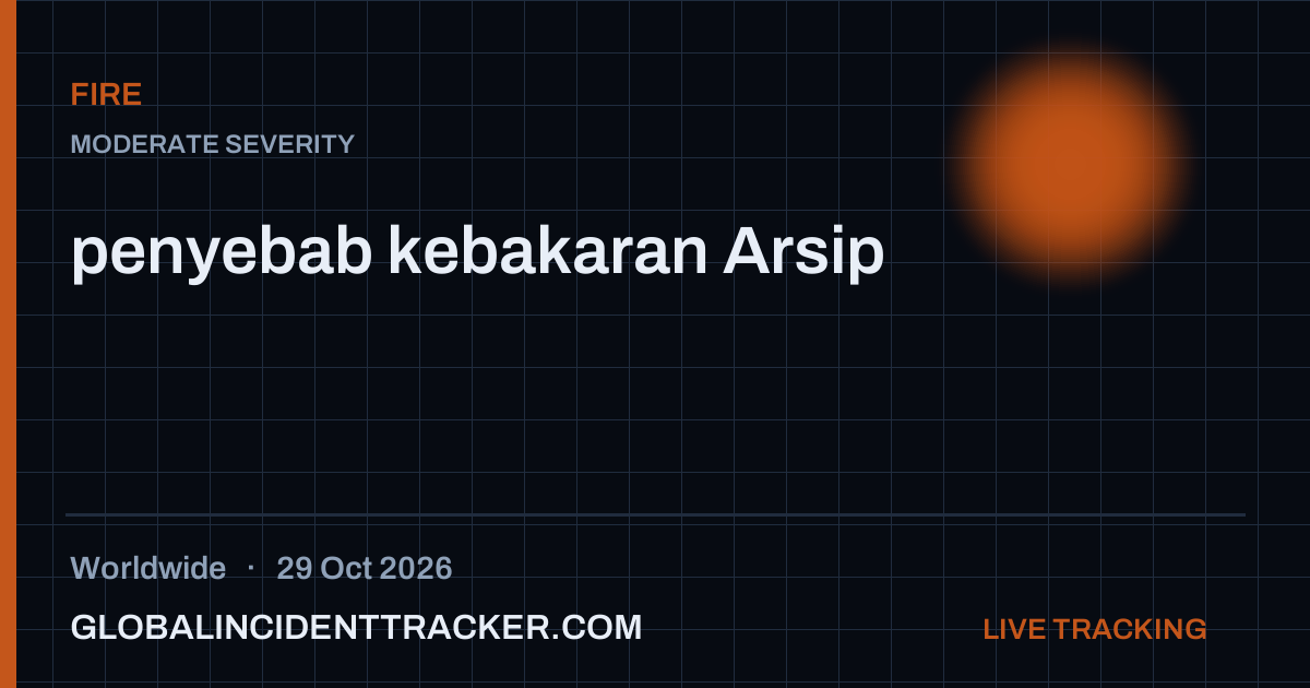 Fire incident in worldwide on 29 October 2026 — Global Incident Tracker report card
