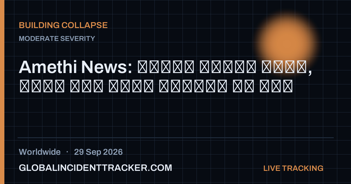 Building Collapse incident in worldwide on 29 September 2026 — Global Incident Tracker report card