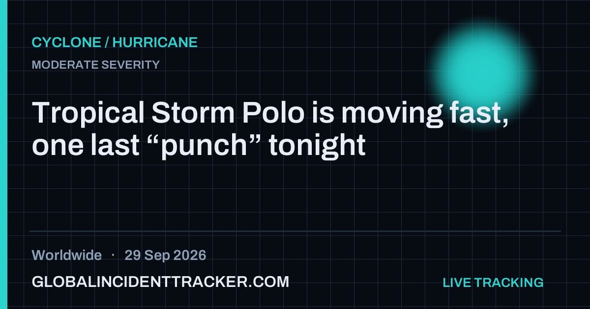 Cyclone / Hurricane incident in worldwide on 29 September 2026 — Global Incident Tracker report card