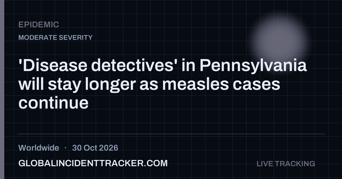 Epidemic incident in worldwide on 30 October 2026 — Global Incident Tracker report card