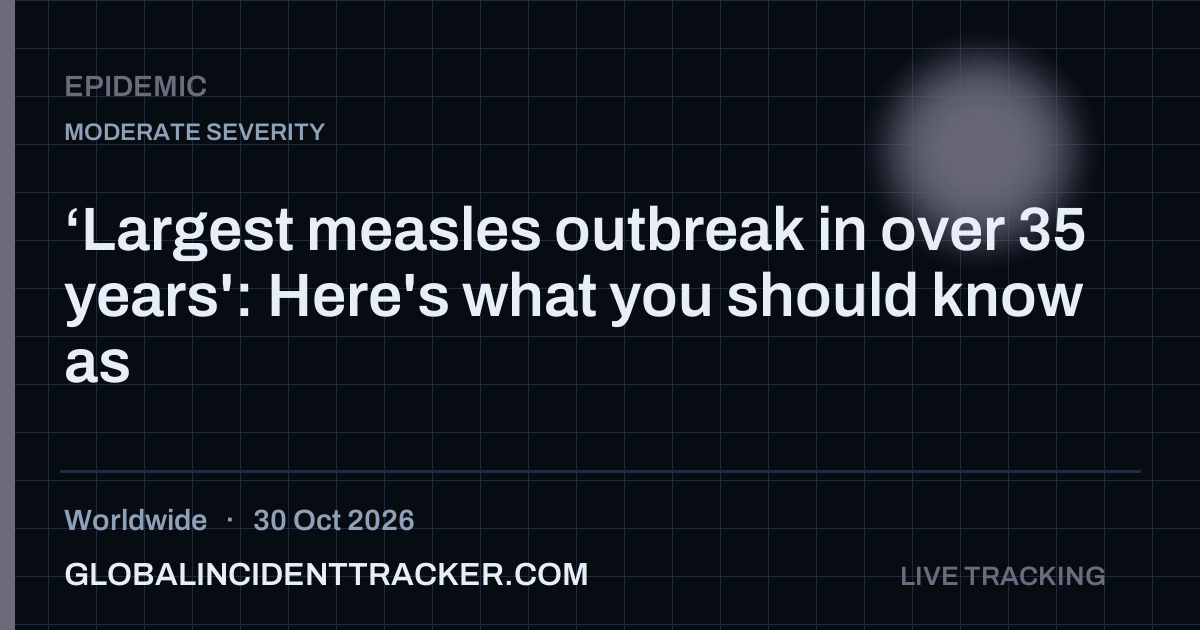 Epidemic incident in worldwide on 30 October 2026 — Global Incident Tracker report card